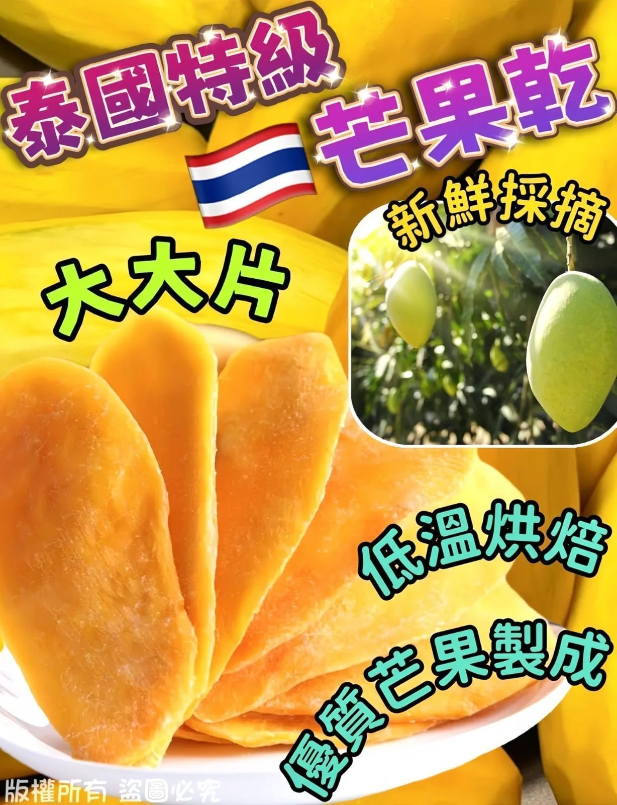 I73-500克泰國特級芒果乾