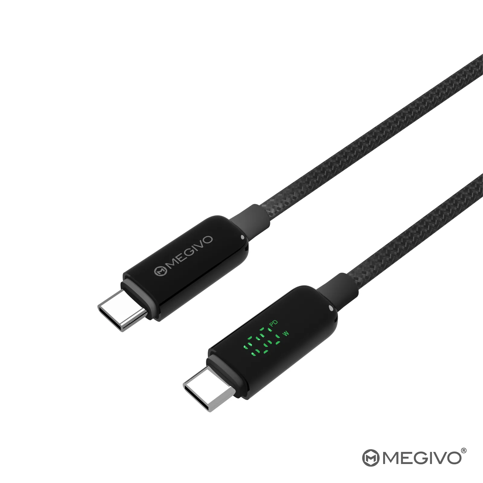 MEGIVO UJC100W1M UltraJuice 100W Type-C 高速即時速度顯示充電線